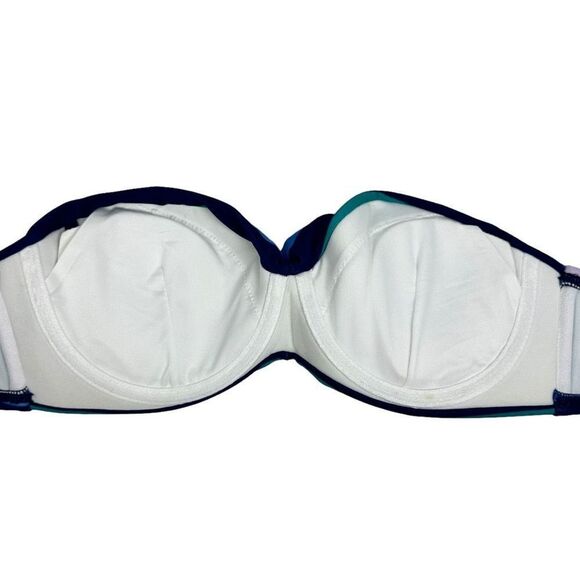 Victoria's Secret Twist Front stripe strapless Bandeau bikini top size 32C - Picture 5 of 6